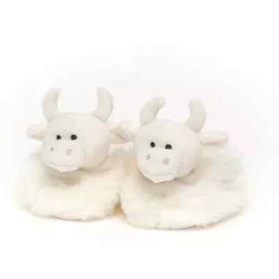 Jomanda Baby Geschenk Hausschuhe Griff Spielzeug Rassel Teddybär Highland Kuh Geschenkbox Neu