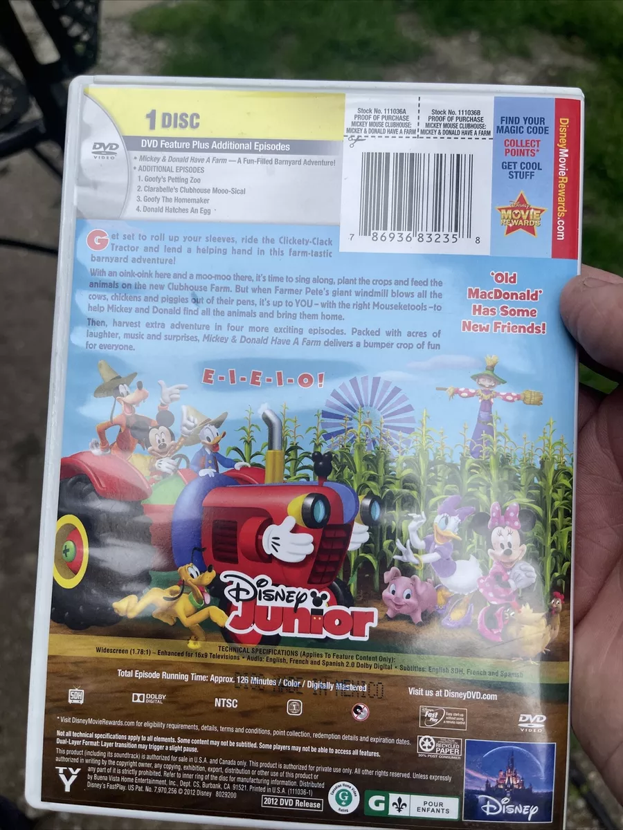 Mickey Mouse Clubhouse: Mickey and Donald Have and Farm (DVD, 2012)  786936832358