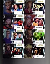 Women of Star Trek 50th Anniversary Complete 100 card Base set + 4 Empty Wrapper