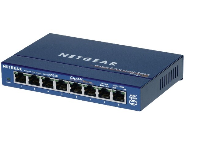 Switch Gigabit Netgear GS108GE | 8 Porte per Gaming e Streaming 4K