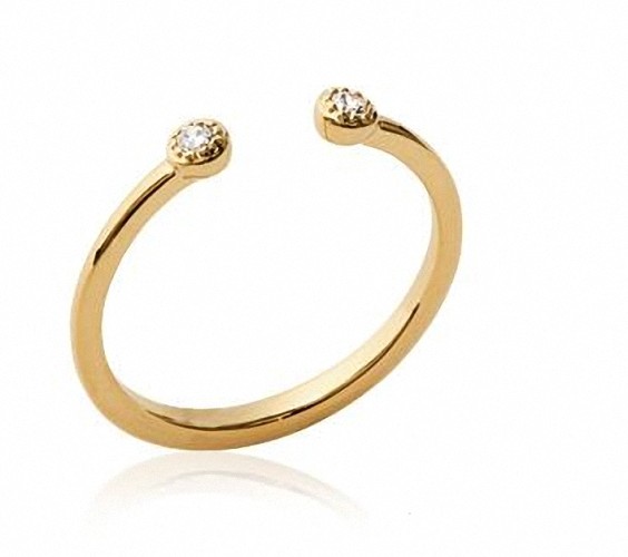 Bague alliance ouverte en or 18 carats ajustable pour doigts sujets aux variations