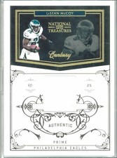 2010 National Treasures LeSean McCoy Century Materials Prime Patch #'ed 26/50