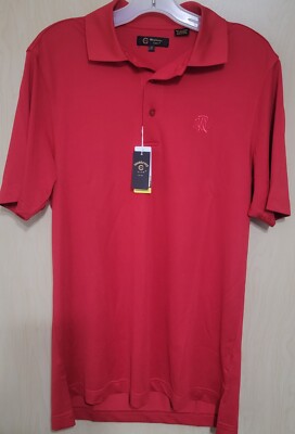 NWT Monterey Club Polo Shirt Mens Sm Red  Short Sleeve Pullover Golf course 