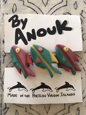 Vintage Anouk Hair Clip Barrette USVI Fish 90 s New Kawaii Quirky