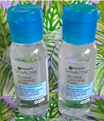 2x Garnier Micellar Cleaning All in 1 Water 31 ML each, Mini Size.