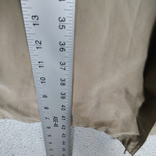 American Apparel Trench Coat Women M/L Taupe Tie Front Mid-Length Lightweight - Picture 8 of 15