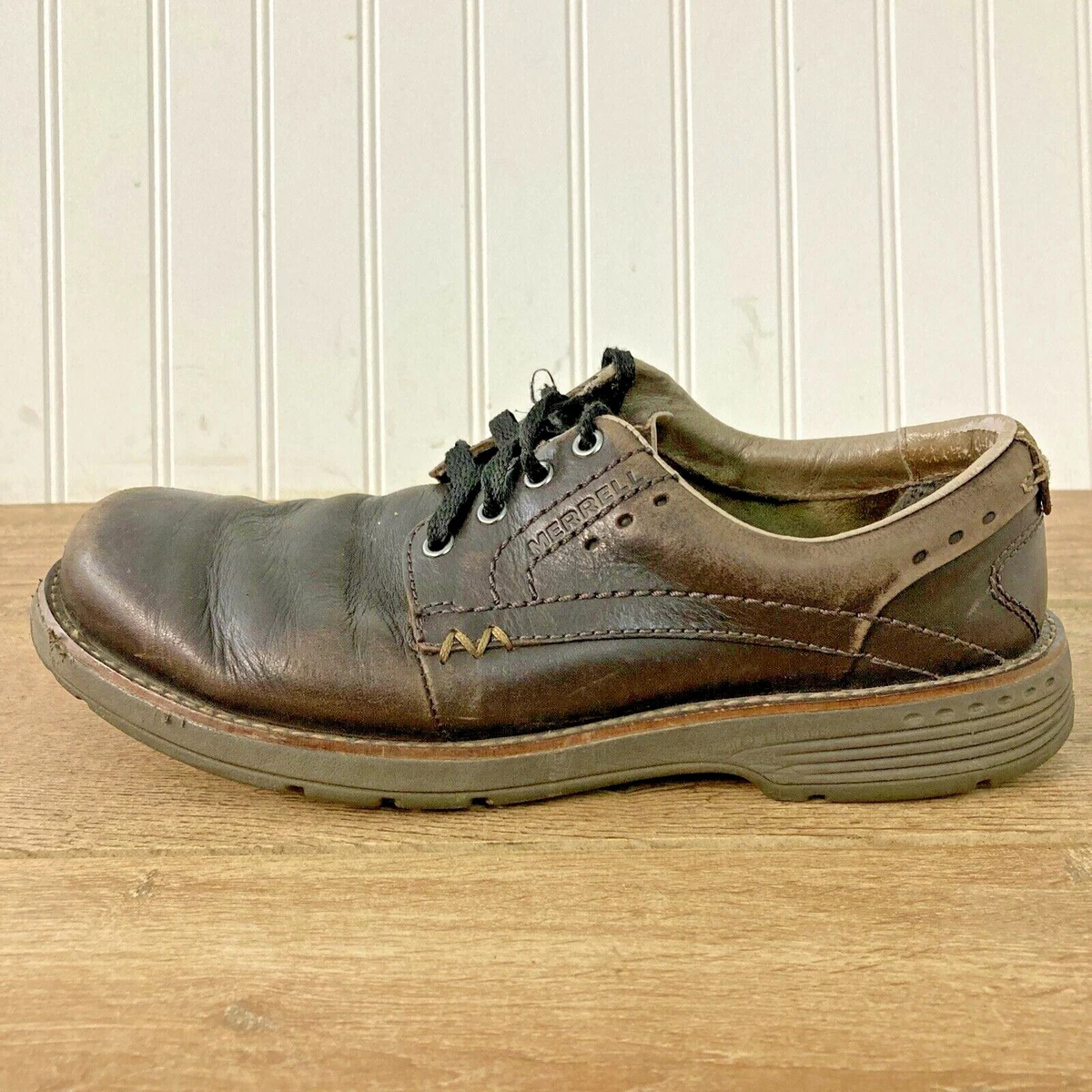 Merrell Realm Espresso Brown Leather Lace Up Oxford Shoes J42137