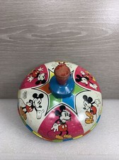 Vintage Straco Walt Disney Mickey Mouse Metal Tin Spinning Toy Top 1978 USA
