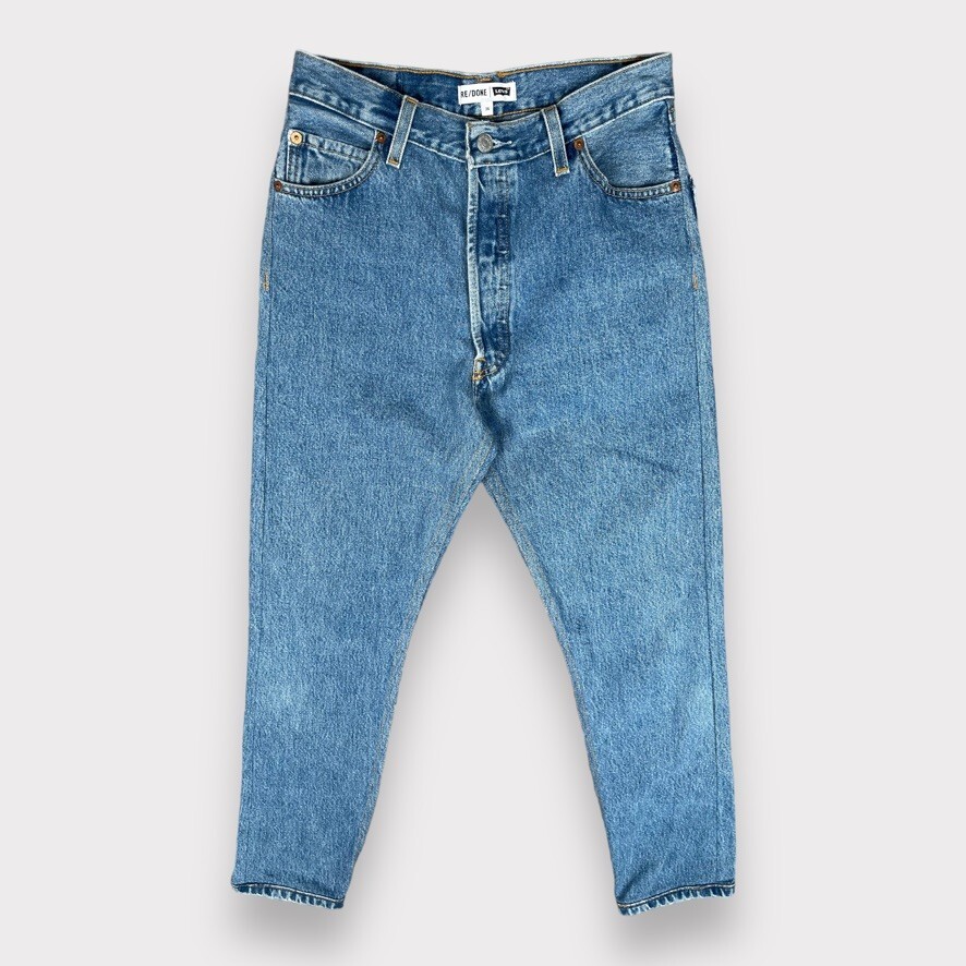 RE/DONE Levi's Reconstructed Vintage High-Rise Ankle Cropped