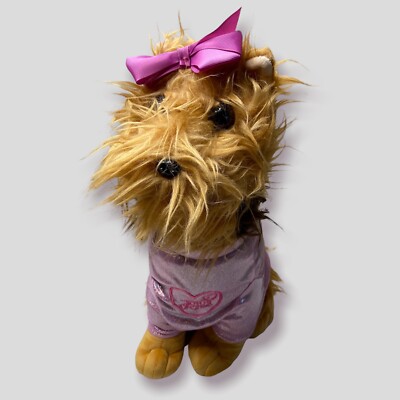Nickelodeon JoJo Siwa BowBow Yorkie Dog Plush 17 Inch Pink