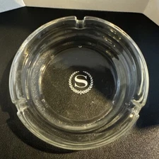 Vintage Sheridan Hotel Glass Round Ashtray - New