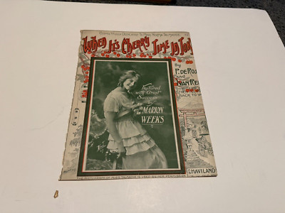when it's cherry time in tokyo Sheet Music full page-marion weeks