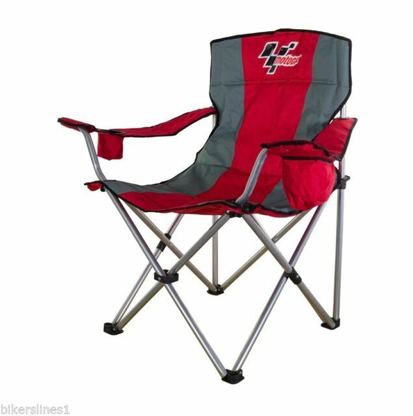 MotoGP Motorcycle Bike Deluxe Rider & Event Folding Chair Red/grey
