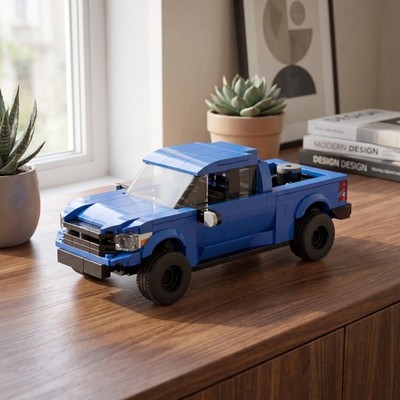 BlockBuddie  4x4 Pickup-Truck Klemmbaustein Geländewagen MOC 393 Teile
