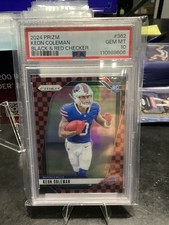 2024 Prizm - Rookies Keon Coleman #362 Black & Red Checker PSA 10
