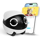 Mini 2K Pet Camera Robot,Movable Indoor Camera Battery-Powered with Phone App