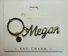 Personalite Marina De Buchi Gold Tone Bag Charm Key Ring Key Chain Megan
