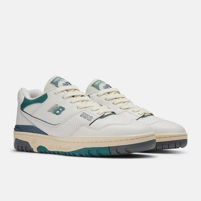 New Balance 550 Men's Size 10.5 Sneakers, White/Green, BB550PTB