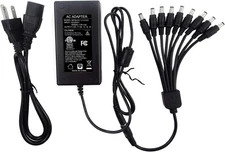 Combo DVR/Camera Power Adapter with 9-Way Power Splitter