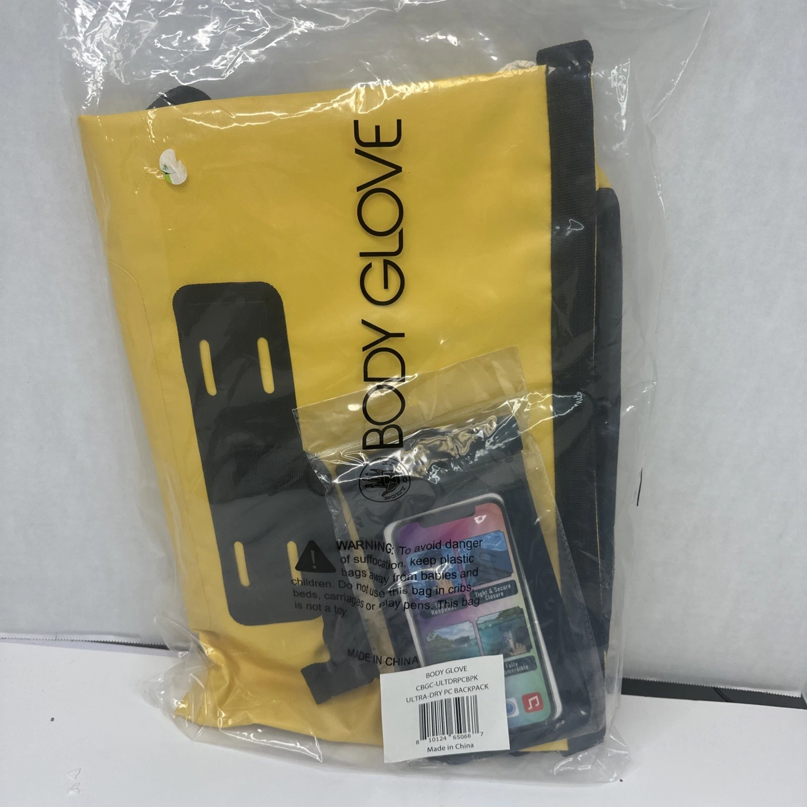 Body Glove Waterproof Dry Bag with Phone case, 22L Hiking Camping Backpacks