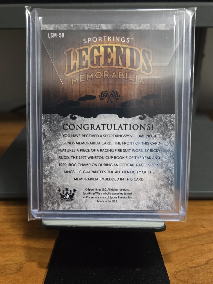 2023 Sportskings Legends Race Worn Swatch #LSM-58 Ricky Rudd Volume4 Brown - Image 2 of 2