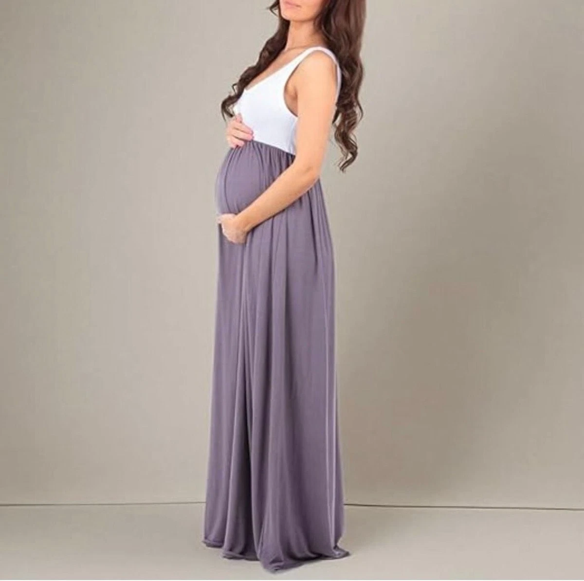 Maternity Purple Long Maxi Dresses for Women for sale | eBay