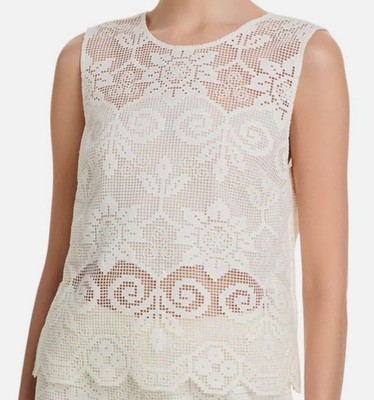 Kobi Halperin Women's White Shelly Blouse Size L