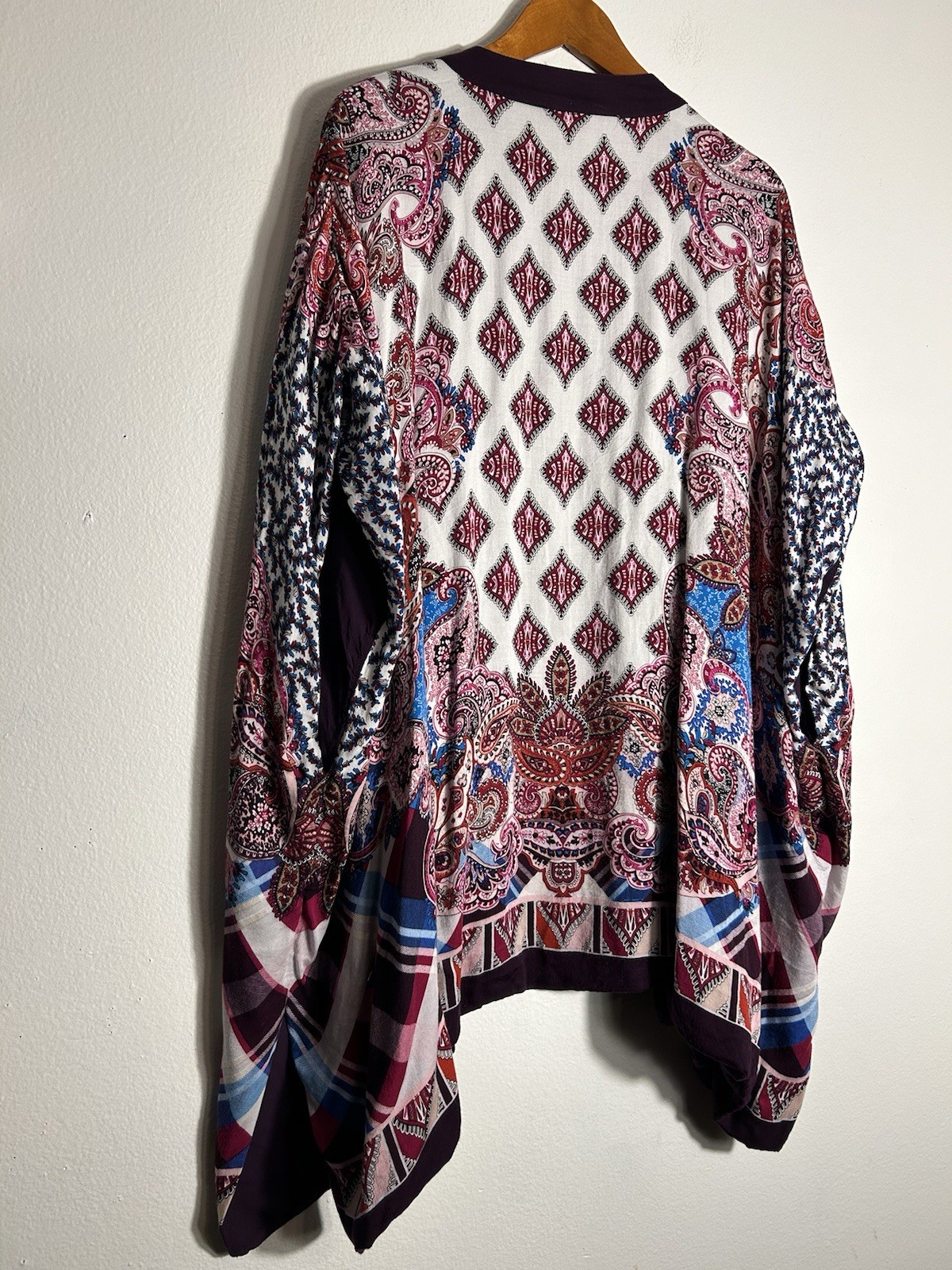 CHICO'S Multicolor Patchwork Print Open Front Car… - image 10