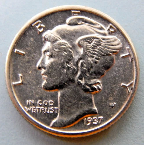 1937-P Mercury Dime BU Gem - Lustrous - High MS