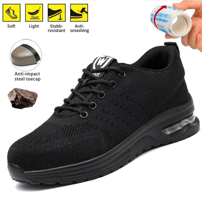Men work hiking boots sneakers advanced non-slip traction Safety shoes workout