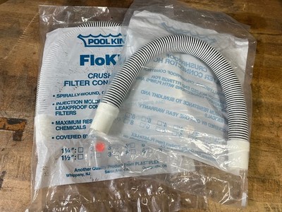 2 Pool King FloKing Filter Pump Crush Proof Connector Hose 1 1/2'' 1.50''  X 2' Ft