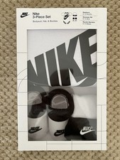 Nike Baby Boy Bodysuit, Hat  Socks Set Black And White 6- 12 M