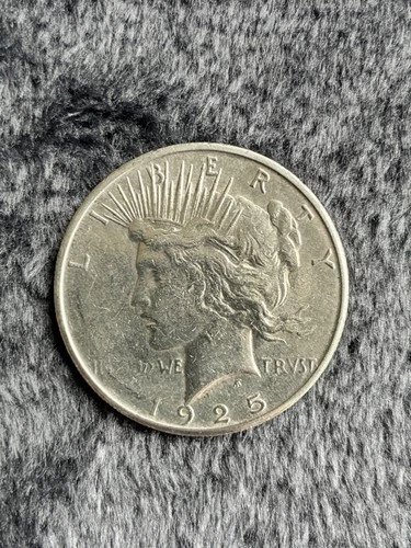 1925 S Peace Silver Dollar San Francisco Mint, F-VF condition