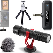 VXR10 Shotgun Mic with WM-VXR10 Wireless Camera Microphone Adapter and Tripod...
