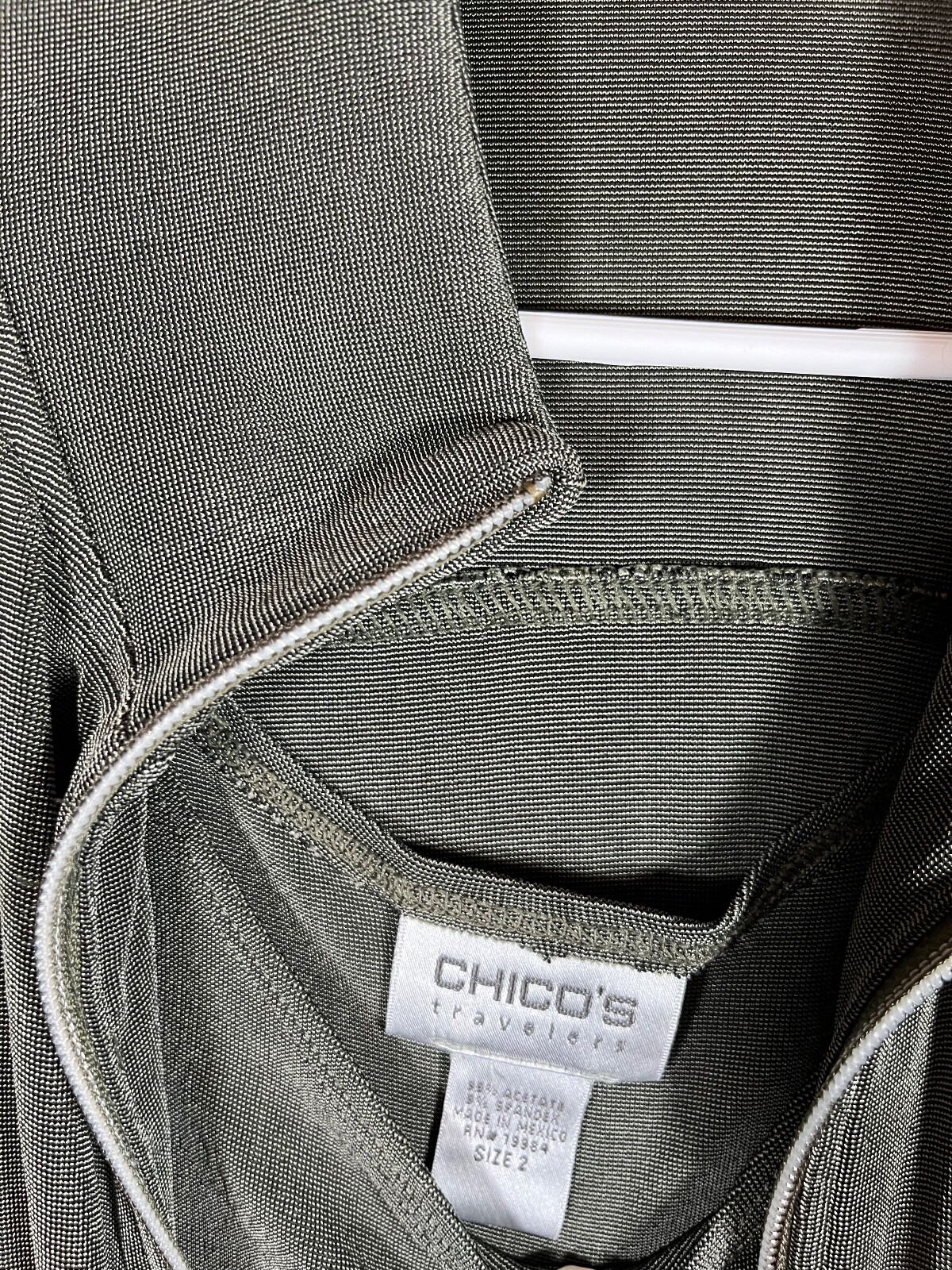 Chicos solid activewear jacket and top 2 piece - image 3