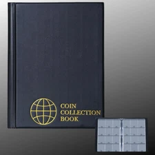 Coin Flip Holder Albums - 120 Pockets 2x2 Coin Flips Coin Storage Books for Coin