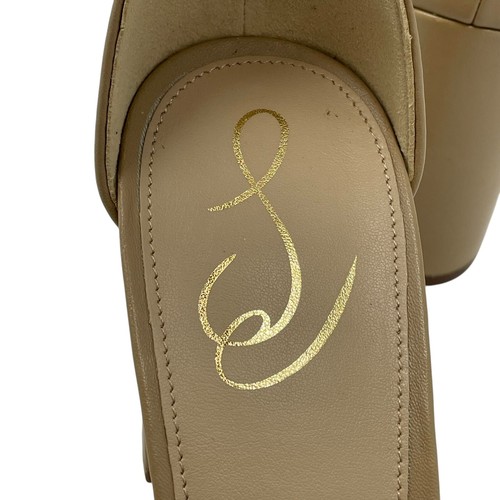 Sam Edelman Size 8.5 Robyn Beige Leather Ankle Strap Heels Neutral New - Picture 7 of 10