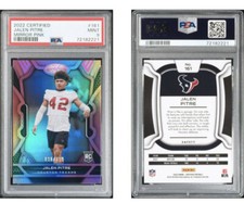 2022 Panini Certified Jalen Pitre Rookie RC PSA 9 Pink SP #'d /199 #161 Texans