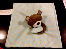 Little Miracles Bear Aqua Green Yellow Stars Costco Lovey Security Blanket RARE