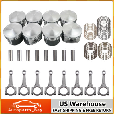 8x Connecting Rods w/ 8x Pistons Set For 2003-2008 RAM Dodge Chrysler Jeep 5.7L