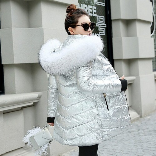 Chaquetones Pinko | Abrigo Acolchado Efecto Espejo Gris Plata Mujer \u003c  LissyKay