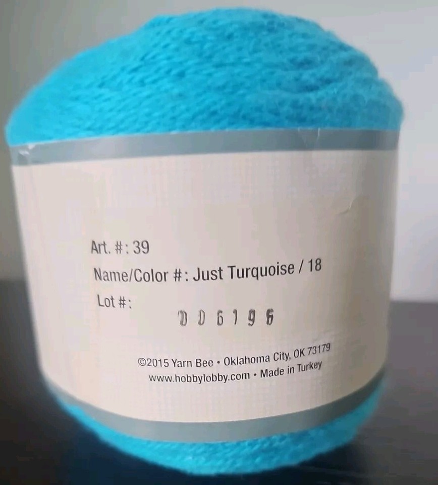 New Yarn Bee Sugarwheel 100 Cotton Solids JUST TURQUOISE 18 335 yds