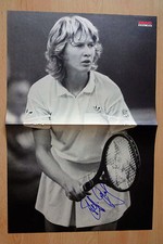 Steffi Graf Autogramm signed 28x42 cm Poster gefaltet s/w