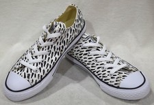 Converse All Star CT OX White/Black Animal Spots Girl's Sneakers - Size 2 NWB