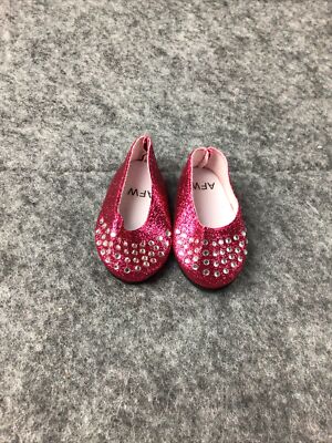 American Fashion World Shoes Girl Hot Pink Flats Baby Doll