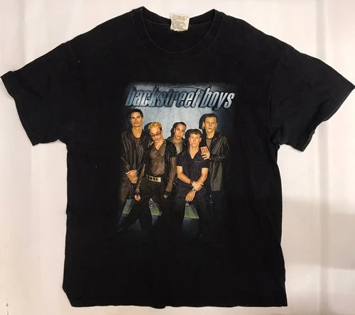Backstreet Boys Tour Men's Shirt Large Worn Vintage 1990s vintage concert t-shirt, vintage, size L, single stitch, B+ condition
