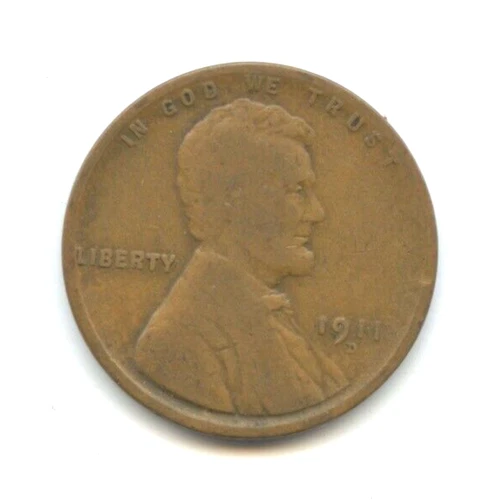1911-D Lincoln Cent, Very Good Condition, Free Shipping