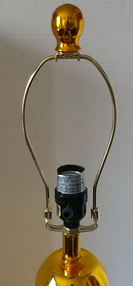 Safavieh New York Gold 3 Sphere Gourd Ball Glass Table Lamp Tested Works Great - Image 3 of 4