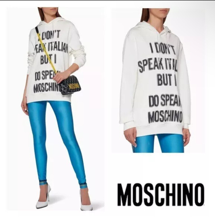 NWT - MOSCHINO XXS I Don't Speak Italian But I Speak Moschino