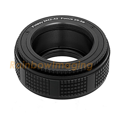 M42 42mm to M42 42mm Screw Mount Adjustable Macro Focusing Helicoid 25mm - 59mm